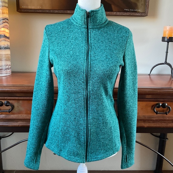 Danskin Now Zip Up Sweater. Emerald Green. Size S - Picture 1 of 8